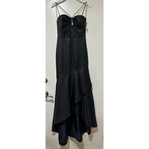 Monique Lhuillier Evening Dress Midnight Size 4 NWT Elegant Unique Sample  Piece